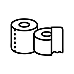 toilet paper rolls on transparent background for web and graphic design