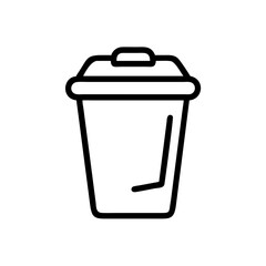 trash bin on transparent background for web and graphic design