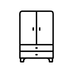 wardrobe on transparent background for web and graphic design