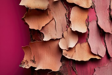 Detailed close-up view of bark texture with various shades.
