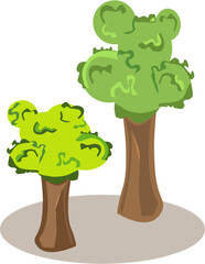 Drzewa – rysunek wektorowy © Laura