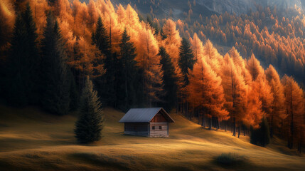 sunrise in the mountains, dolomites