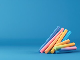Colorful Crayons Clustered