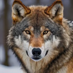 Fototapeta premium wolf in the snow