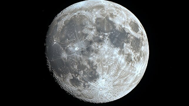 Close-up of the moon's surface
