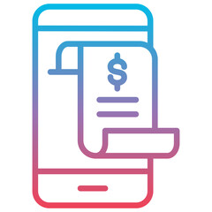 Mobile Receipt Icon