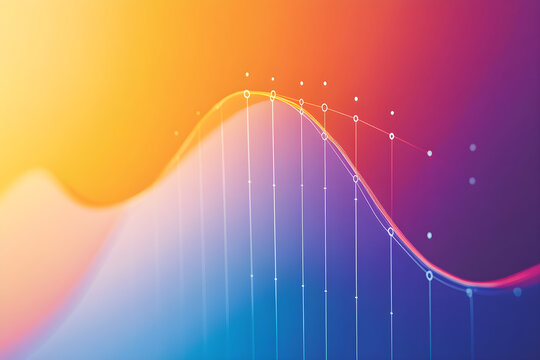 Vivid Quadratic Graph Representation with Colorful Gradient Background and Parabolic Curve