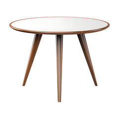 Modern round table isolated on transparent background