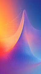 Vivid Quadratic Graph Representation with Colorful Gradient Background and Parabolic Curve