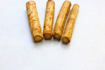 Fresh burdock roots or gobo roots