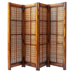 Buy wooden room divider screen privacy folding panel partition brown home on transparent background