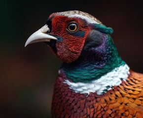 Fototapeta premium Common Pheasant Phasianus colchicus in the wild