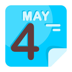 4 May Calendar Icon