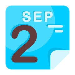 2 September Calendar Icon