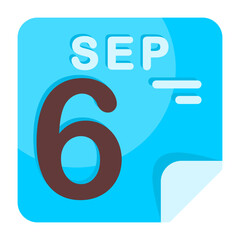 6 September Calendar Icon