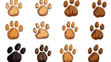 Cartoon Animal Claw Scratches Mark Set: Vector Illustration for Designs