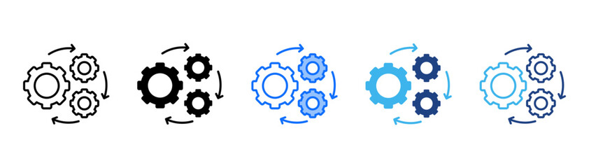Automation Icon Set With Multiple Style Collection 