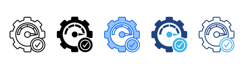 Optimization Icon Set With Multiple Style Collection 