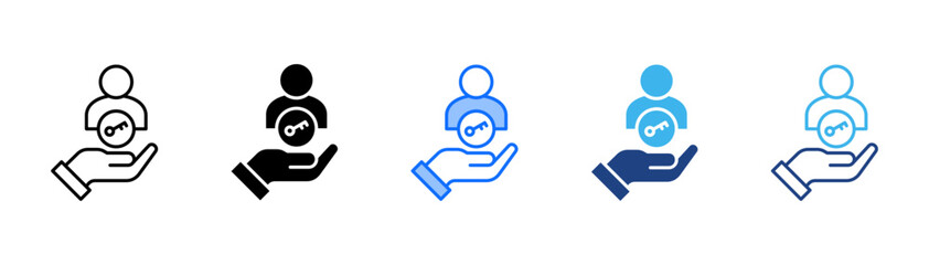 Ownership Icon Set With Multiple Style Collection 