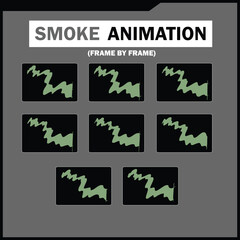 Vector Smoke FX Sprite Sheet Pack, Cloud, wind, Tea Steam, Smoke Explosion & More, steam smoke, 2D Game & Animation