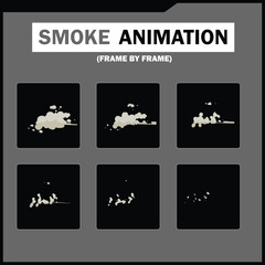 Vector Smoke FX Sprite Sheet Pack, Cloud, wind, Tea Steam, Smoke Explosion & More, steam smoke, 2D Game & Animation