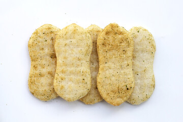 Japanese rice crackers with nori seaweed