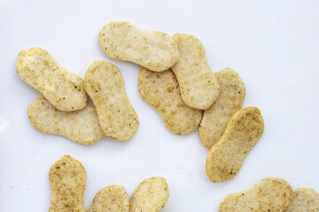 Japanese rice crackers with nori seaweed