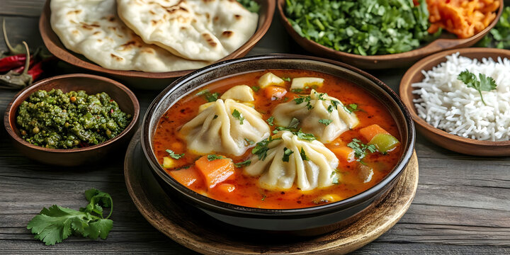 Food Sonam Losar celebration, ai generated.