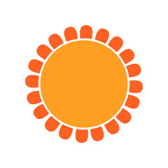 Sun icon on white background. Vector illustration.
