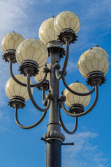 Beautiful street lamps in the city of Sundsvall, Sweden