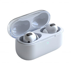 Find the best white wireless earbuds with charging case for music lovers on transparent background