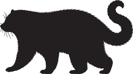 Binturong Silhouette Vector Illustration