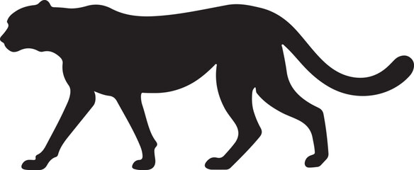 Cheetah Silhouette Vector Illustration