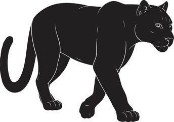 Florida Panther vector silhouette on white background