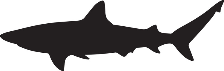 Hasselt’s Bamboo Shark vector silhouette on white background