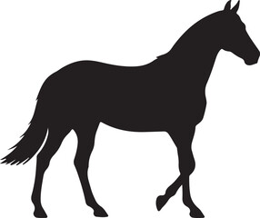 Horse silhouette vector on white background