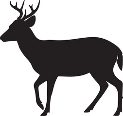 Key Deer vector silhouette on white background