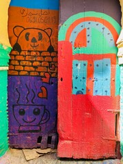 old painted door