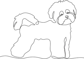 Pug Dog Coloring Page for Kids