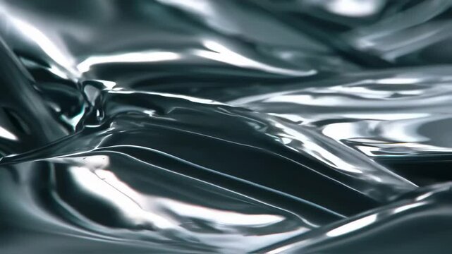 silver metal flowing like water background
