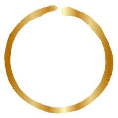Obraz premium Golden Circle, golden border, golden wedding ornament, luxurious gold circle