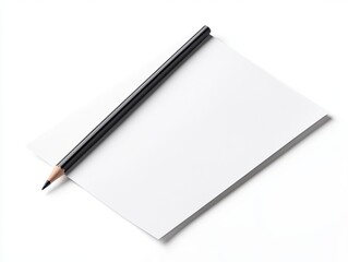 Blank paper with a pencil