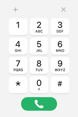 ui design numpad keys 