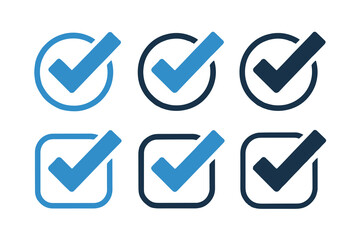 green check symbol signs for voting