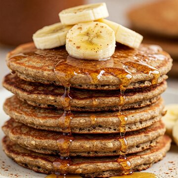 deliciosa panqueca de aveia com banana e mel 