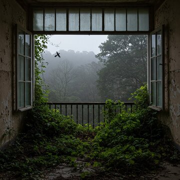 cenario de uma casa abandonada