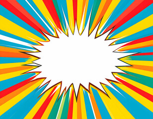 Vibrant explosion of colors radiating from a central blank space, ideal for creative projects and designs
