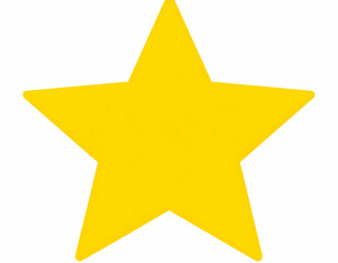 Obraz premium Bright yellow star shape isolated on a white background, ideal for use in design and decoration