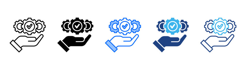 Responsability Icon Set With Multiple Style Collection 