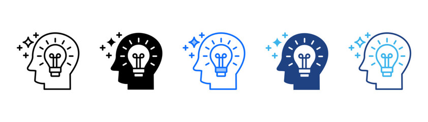 Inspiration Icon Set With Multiple Style Collection 